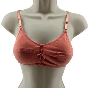 Pinkin Orange Sorbet Cotton Bralette 34A Womens Lounge Lingerie